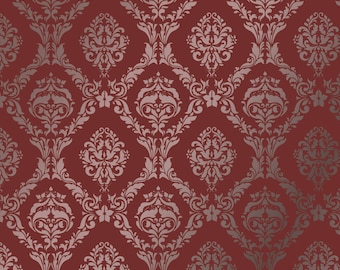 Large Wall Damask STENCIL Pattern FAUX  MURAL 1007