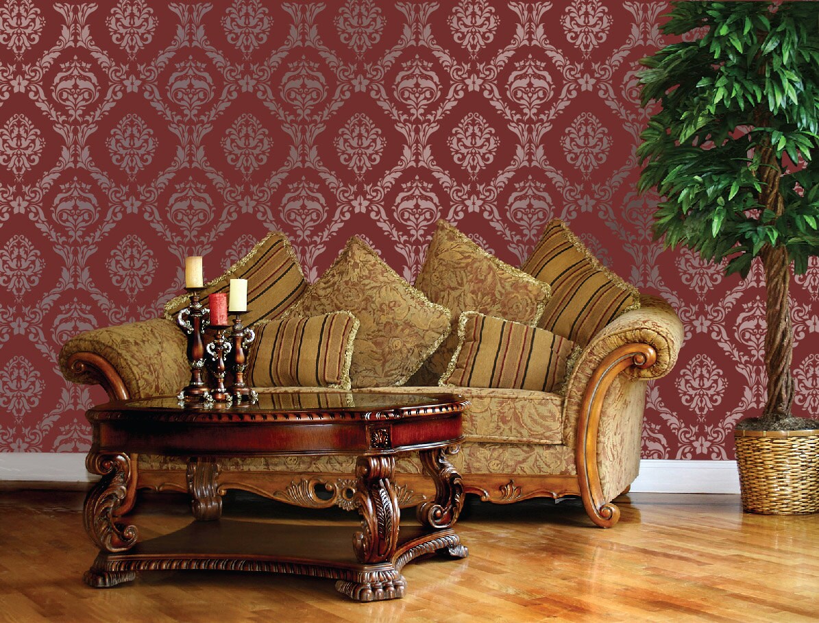 Large Wall Damask STENCIL Pattern FAUX MURAL 1007 - Etsy