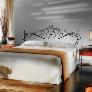 Queen Size 60"(W) x 22 1/2"(H) Vinyl Headboard Panel Wall Art Decor Removable Decal No.2201