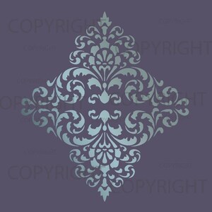 Large WALL DAMASK STENCIL Pattern Faux Mural 1018 - Etsy