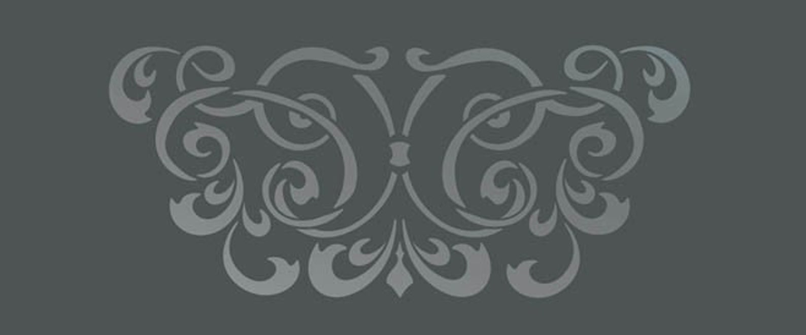 Border Wall Damask Stencil Pattern Faux Mural 12"(w) X 5"(h) - Etsy