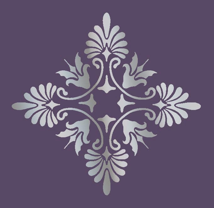 Large Wall Damask STENCIL Pattern FAUX MURAL 1017 - Etsy