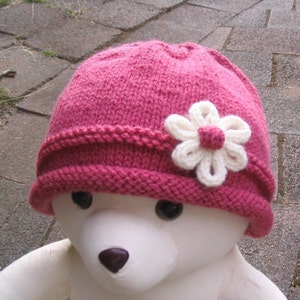 Baby Toddler Child beanie hat knitting pattern PDF