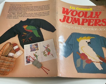 Woolly Jumpers Liz Gemmell Imagen australiana Tejer libro de intarsia