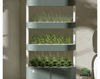 White hydroponics shelf
