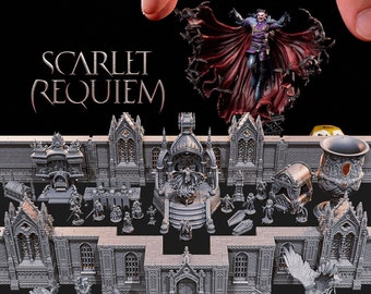 Scarlet Requiem STL Pack | Fantasy | Dungeons and Dragons | Digital Files | Miniatures | Tabletop