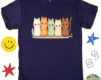 Cute Cat Shirt, Funny Kitten Shirt - Cat Mom / Cat Dad Shirt, Gift For Cat Owner ; Cute Cat Graphic Tee - Cat Shirt , Funny Cat T-Shirt