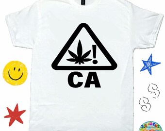 Cali Marijuana/Weed/ ZaZa Pack Warning Shirt - Funny California Weed Caution Shirt - Marijuana Shirt ; Smoker Shirt , ZaZa Smoking Funny Tee