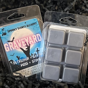 Graveyard Halloween Wax Melt- Gothic Fragrance Spooky Scents- Dirt+ Petrichor + Earth + Stone Fall Melts- Horror Wax Melt-Witchy Wax