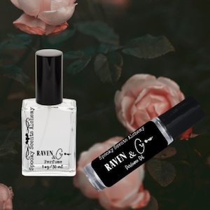 Raven and Crow Roll On Perfume Oil Halloween Goth Scents Perfume- Goth Travel Size Spray -Tobacco and Rose -Vampire Gothic Scent Fragrance