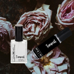 Tempest Gothic Roll On Perfume Oil -Witchy Goth Perfume- Spooky Perfume Roller Ball Mysterious- Blackberry + Peaches - Fruity Fragrance
