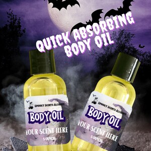 Gourmand Scents Liquid Body Butter Gothic Lightweight Body Oil-Witchy Skincare Body Oil- Hydrating Horror Skincare Halloween Spooky Skincare