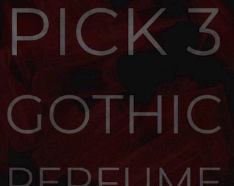 Gothic Perfume Oil Sample Set Bundle, Roll On Perfume, Handmade Perfume, Discovery Set Halloween Perfume, Spooky Gift, Gothic Witch Perfume