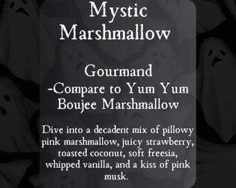Mystic Marshmallow Gothic Perfume Roll On Perfume Oil, Spooky Perfume Spray, Halloween Gourmand Rollerball, Marshmallow + Whipped Vanilla
