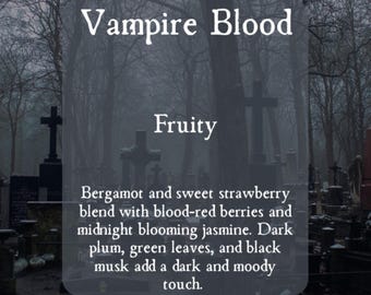 Vampire Blood Gothic Roll On Perfume Oil -Goth Fragrance Roller Ball Unique - Sensual- Spooky Fragrance - Halloween Rollerball Perfume