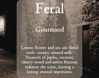 Feral Gothic Perfume Roll On Oil -Spooky Gothic Scents Perfume- Almond Milk - Rollerball Travel Size Gourmand Fragrance -Perfume Oil Scents