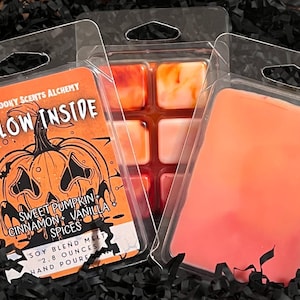 Hollow Inside Halloween Wax Melt Spooky Scents Fall and Autumn Inspired- Gothic Fall Autumn-Gothic Horror Themed-Pumpkin + Vanilla Wax Melt