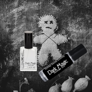 Dark Magic Gothic Perfume Roll On Oil- Spooky Perfume-Gothic Scents- Pomegranate Roller Ball Halloween Fragrance- Saffron Perfume -Unique