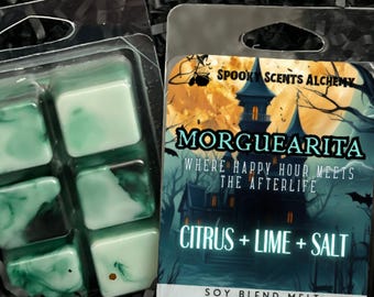 Morguearita Halloween Wax Melt -Margarita Lime +Tequila Spooky Summerween Scent- Goth Lover Wax Melt- Horror Theme - Witchy Gothic Fragrance