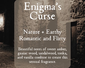 Enigma's Curse Gothic Perfume Roll On Perfume Oil- Halloween Perfume-Witchy Rollerball Earthy-Amber- Spooky Perfume Spray