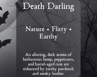 Death Darling Gothic Perfume Roll On Perfume Oil - Hemp + Peppercorn + Patchouli Spooky Perfume- Roller Ball Earthy Perfume-Witchy Perfume
