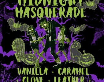 Midnight Masquerade Halloween Wax Melt- Spooky Season Wax Melt Gothic Themed- Vanilla Caramel Clove -Witchy Apothecary- Horror Wax Melt