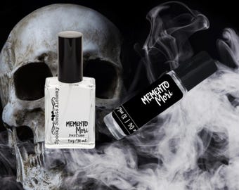 Memento Mori Gothic Perfume Roll On Perfume Oil -Gothic Scents Horror Perfume- Halloween Goth Indie Fragrance -Gourmand Spooky Scents