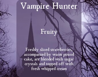 Vampire Hunter Perfume Roll On Oil -Spooky Gothic Scents Rollerball Fragrance- Roller Ball Strawberry Gourmand Perfume - Fruity Perfume