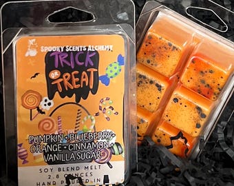 Trick or Treat Halloween Wax Melt Collection-Spooky Wax Melts-Gothic Wax Melts -Spooky Gifts- Halloween Decor -Fall Autumn-Gourmand Scented