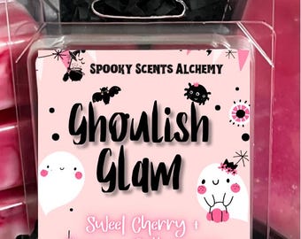 Ghoulish Glam Cherry & Buttercream Halloween Wax Melt-Spooky Scents Bakery -Witchy Apothecary Melt- Horror Theme for Wax Warmer-Fall Autumn