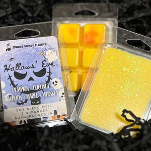 Hallows’ Eve Halloween Wax Melt Collection-Spooky Wax Melts-Gothic Wax Melts - Pumpkin + Coconut + Whiskey-Fall Autumn-Gourmand Scented