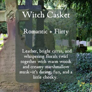 Witch Casket Roll On Perfume Oil-Gothic Fragrance-Witch Perfume-Romantic Fragrance  Rollerball-Indie Perfume- Fruity + Marshmallow + Leather