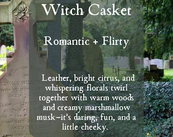 Witch Casket Roll On Perfume Oil-Gothic Fragrance-Witch Perfume-Romantic Fragrance  Rollerball-Indie Perfume- Fruity + Marshmallow + Leather