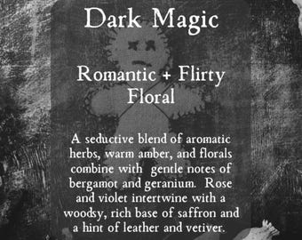 Dark Magic Gothic Perfume Roll On Oil- Spooky Perfume-Gothic Scents- Pomegranate Roller Ball Halloween Fragrance- Saffron Perfume -Unique