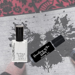Haunting of the Heart Perfume Oil Roller Ball Floral Roll On Perfume -Halloween Goth Scents - Smoke + Rose + Frankincense - Unique Spooky