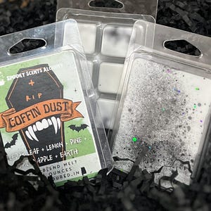 Coffin Dust  Halloween Wax Melt Collection-Spooky Wax Melts-Gothic Wax Melts -Spooky Gifts- Halloween Decor-Fall Autumn- Earth Woods Scented