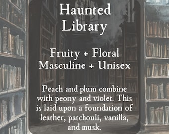 Haunted Library Perfume-Spooky Roll On Oil Gothic Fragrance Roller Ball- Unique Fragrance Indie Perfume- Earthy- Fall- Spooky Gift-Witchy
