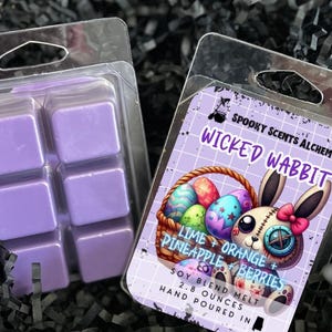 Wicked Wabbit Easterween Witchy Wax Melts - Gothic Halloween Wax Melts -Spooky Season Scents Gothic Easter Fragrance - Fruity Gourmand