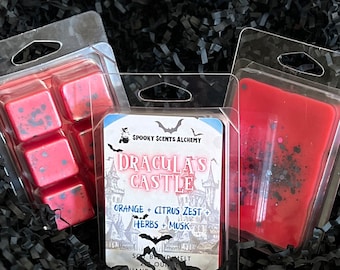 Dracula's Castle Gothic Wax Melt-Halloween Wax Melt-Spicy Sweet Orange -Spooky Scents for Wax Warmer-Witchy Fragrances-Creepy Horror Themed