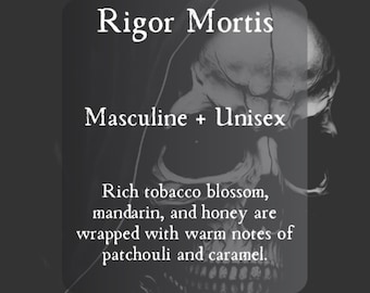 Rigor Mortis Gothic Roll On Perfume Oil -Gothic Cologne and Perfume Fragrance Caramel + Woodsy + Tobacco - Halloween Roller Ball - Spooky