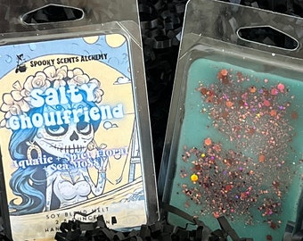 Salty Ghoulfriend Halloween Wax Melt- Ocean Mist Witchy Apothecary-Gothic Wax Melt Spooky Goth Scents- Horror Theme Spooky Scents-Summerween