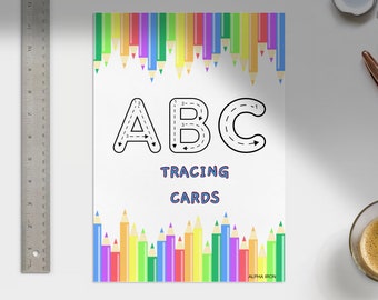 ABC Tracing Cards, Baby's First ABC Book, Alphabet book, printable Baby Abc, Alphabet Tracing Cards, Coloring Alphabet Book for Children