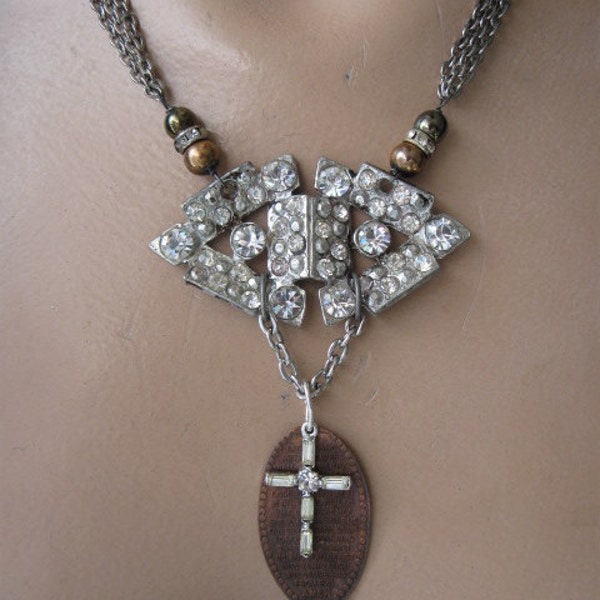 This Is My Prayer... vintage Lord's prayer assemblage necklace