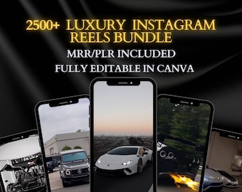2500+ Faceless Luxury Reels, Luxury Car Videos, Instagram Reels, Aesthetic Video Bundle, Faceless Digital Marketing Videos, MRR/PLR, Viral