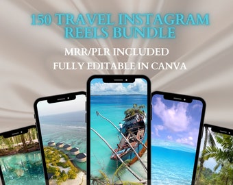 150 Travel Reels, Beach Reels, Faceless Videos, Instagram Reels,Aesthetic Video Bundle, Faceless Digital Marketing Videos, MRR/PLR