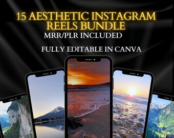 顔のないリール、Instagram リール用の顔のない美的ビデオ、顔のない美的ビデオ バンドル、顔のないデジタル マーケティング ビデオ、MRR/PLR