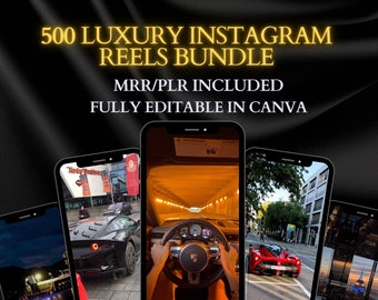 500+ Faceless Luxury Reels, Faceless Luxury Videos, Instagram Reels, Aesthetic Video Bundle, Faceless Digital Marketing Videos, MRR/PLR