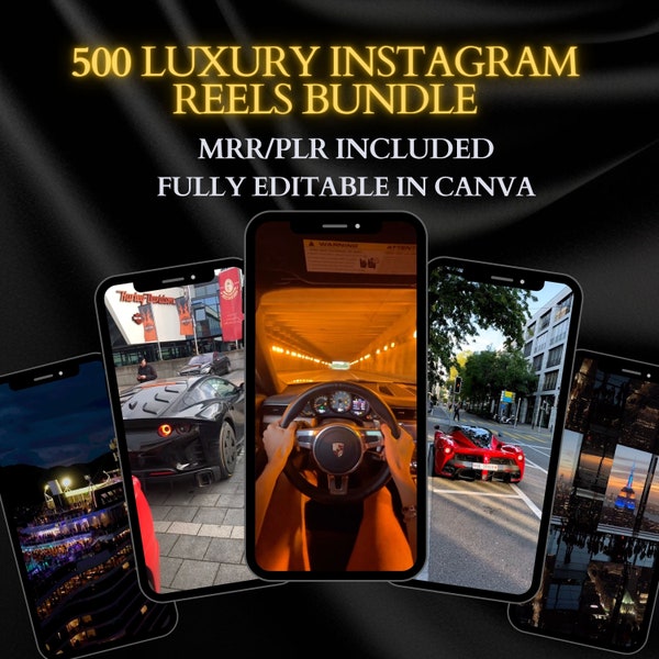 500以上の顔のない高級リール、顔のない高級ビデオ、Instagramリール、美的ビデオバンドル、顔のないデジタルマーケティングビデオ、MRR / PLR