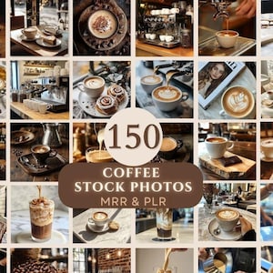 150 fotos de estoque de café, imagens de estoque de cafeteria, imagens de café, fotos de marketing de cafeteria, fotos de MRR PLR Modelo de Instagram de cafeteria
