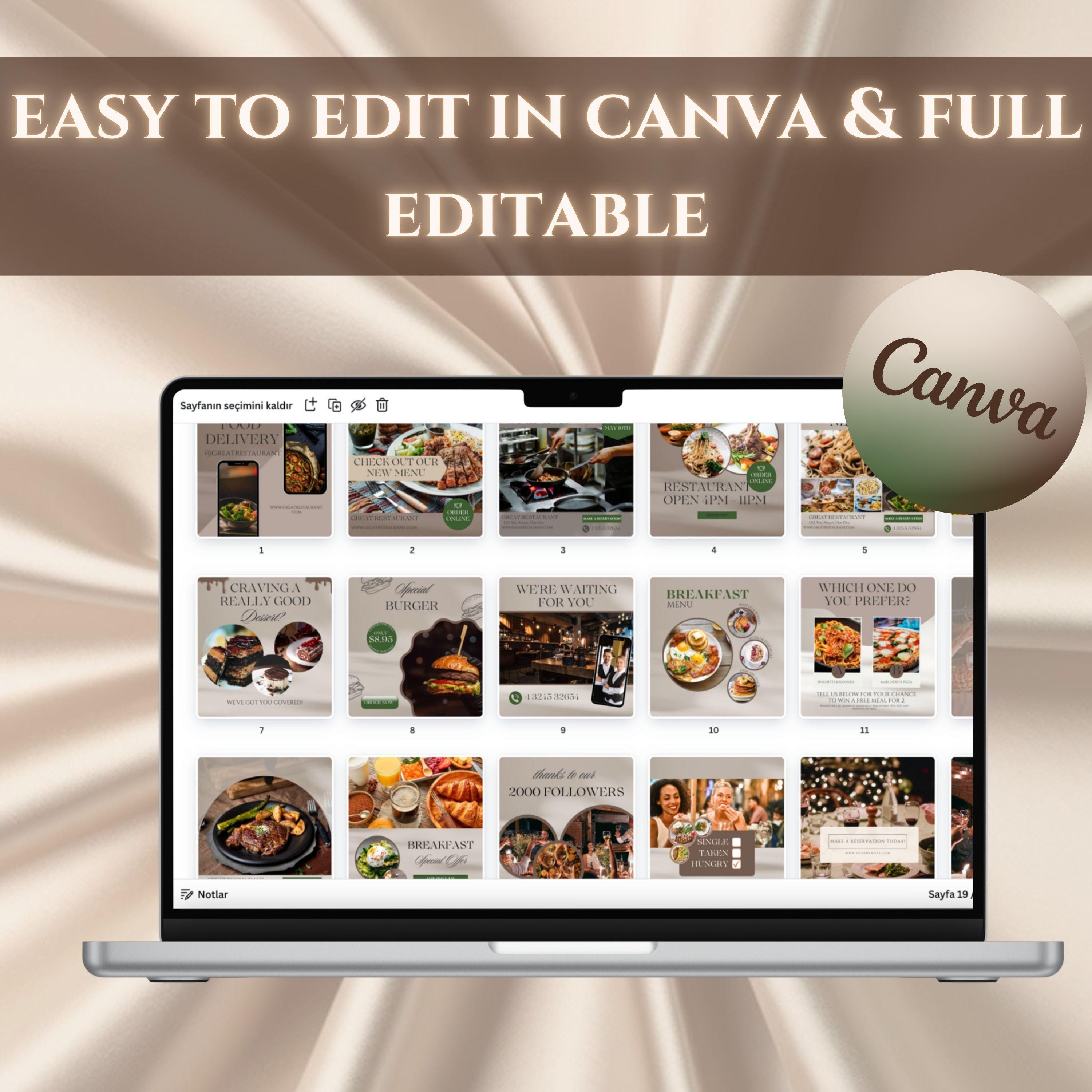 50 Food Instagram Template, Restaurant Instagram Post Template ...